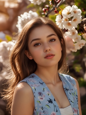 花季清纯混血儿美女写真摄影图片